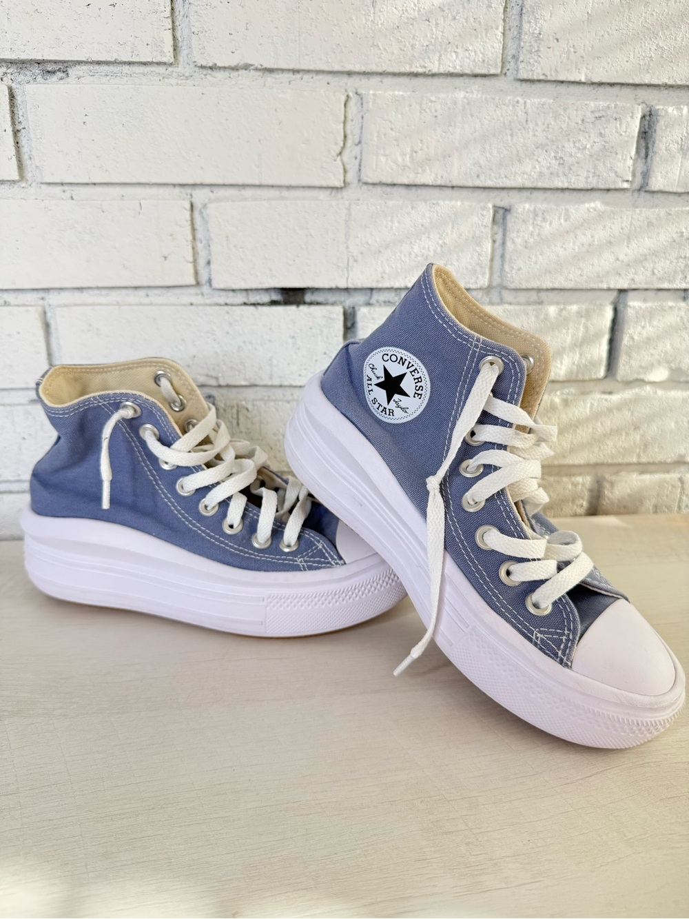 Converse Chuck Taylor All Star Move Platform High Top Sneakers Blue Women Size 5